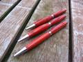 Trio of Bloodwood Chrome Slim Pens