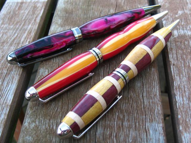 Trio of European Ballpoint Pens