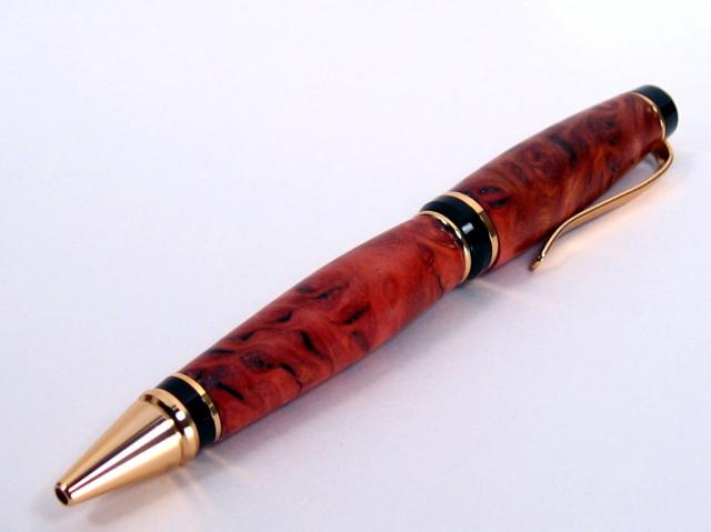 Gold Cigar Ballpoint with Jarrah Burl