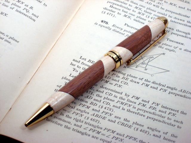 European Gold Ballpoint with Walnut and Maple