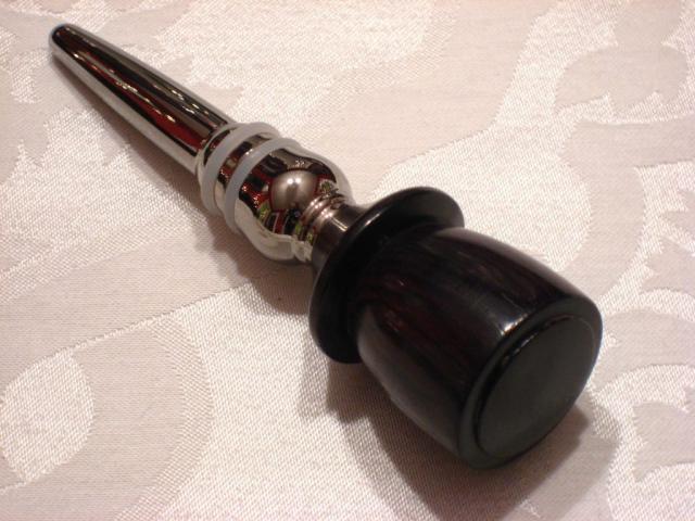 Blackwood and Black Titanium Bottle Stopper