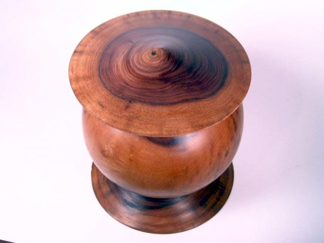 Walnut Chinese Hat Box