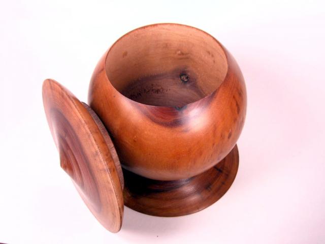 Walnut Chinese Hat Box