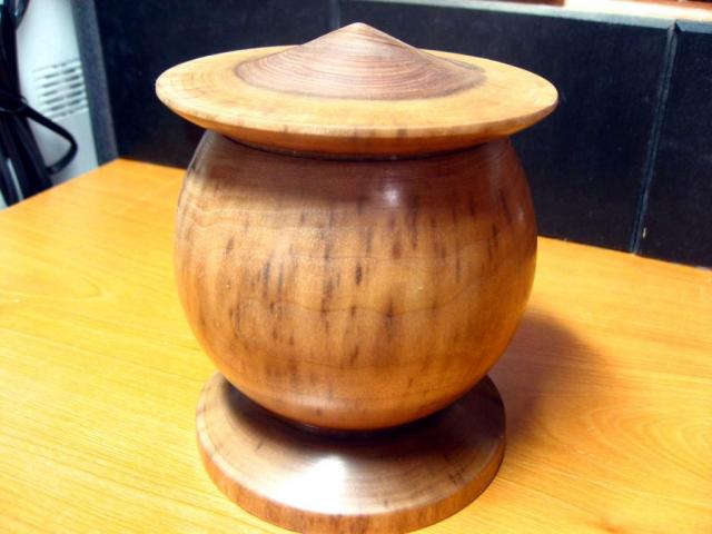 Chinese Hat Box in Black Walnut