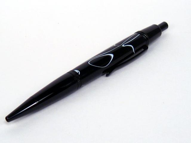 Wall Street II Click Pen in Pitch Black Acrylic
