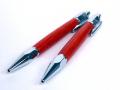 Vertex chrome plated ballpoint pen and mechanical pencil in Padauk