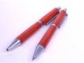 Slimline Pro mechanical pen and pencil set with silver satin hardware in Santos Mahogany.