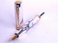 Cambridge Hybrid Fountain Pen in Sterling Silver and 24k Gold in Tru Stone.